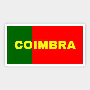 Coimbra City in Portuguese Flag Colors Sticker